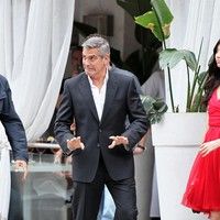 George Clooney on the set of a Mercedes Benz E300 L advert photos | Picture 78321